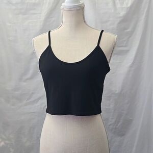 Romwe- Black Crop Top Tank - (L)